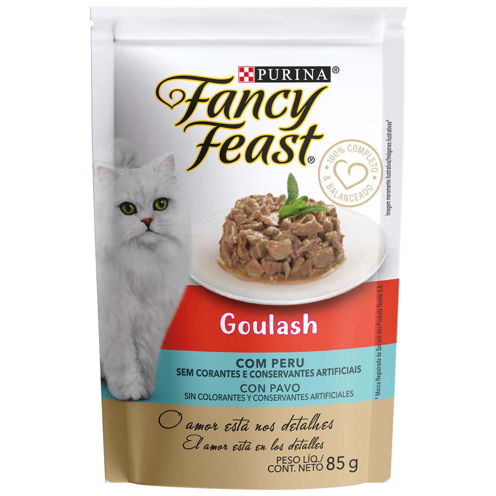 Alimento Húmero para Gatos FANCY FEAST Goulash Sabor  Pavo en Lata de 85gr