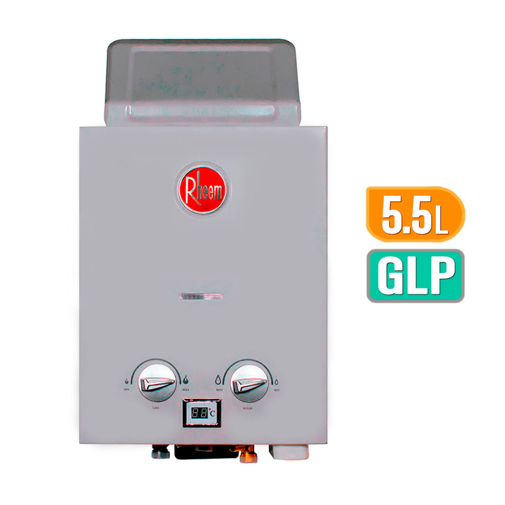 Calentador a gas Rheem GLP 5.5 litros