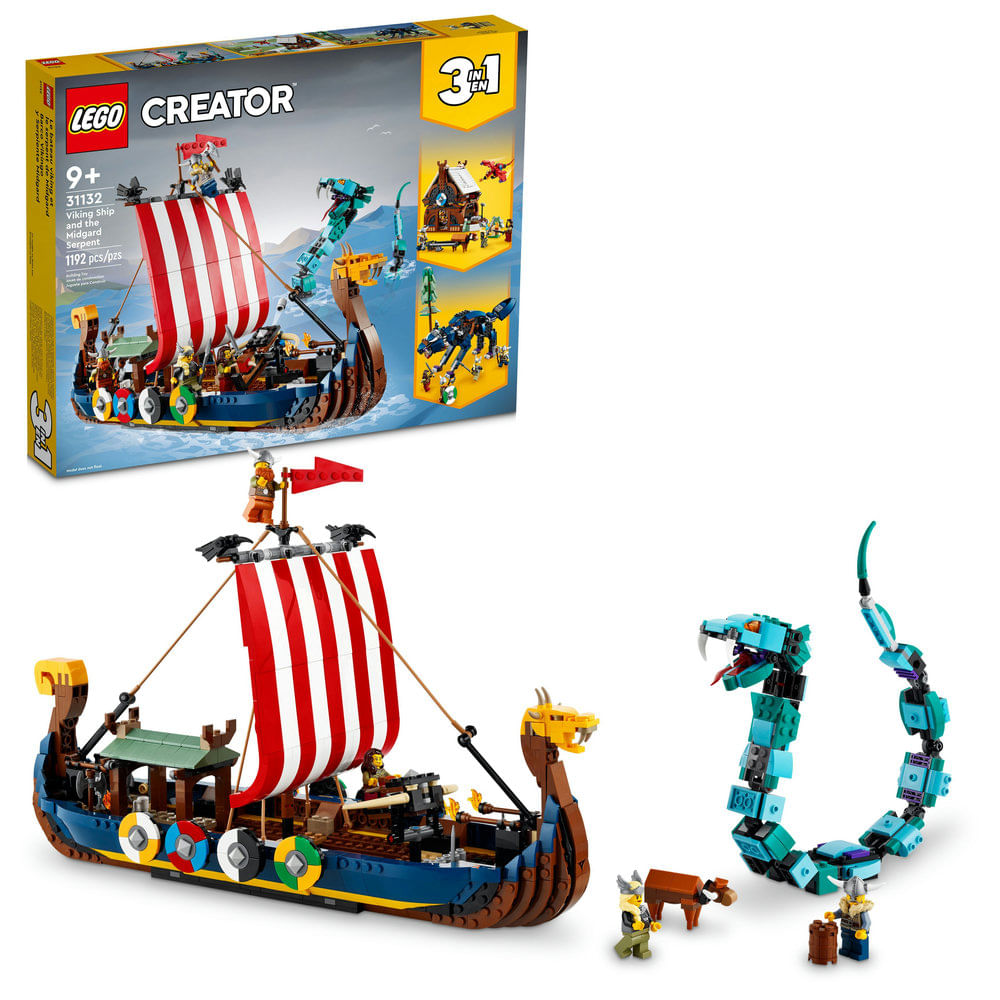 Lego 31132 Barco Vikingo y Serpiente Midgard