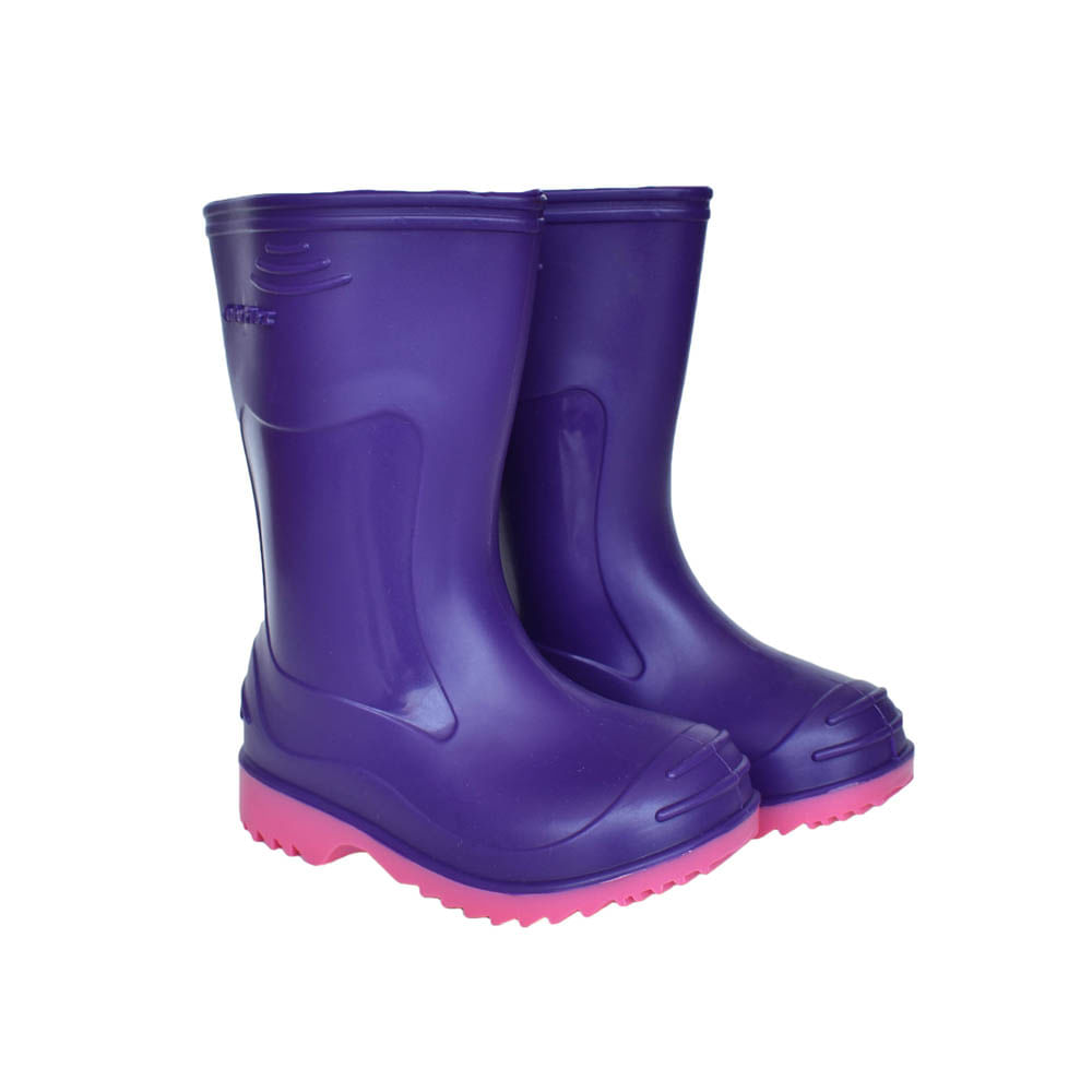 Botas de Lluvia para Niñas Children Boots Color Morado Talla 33