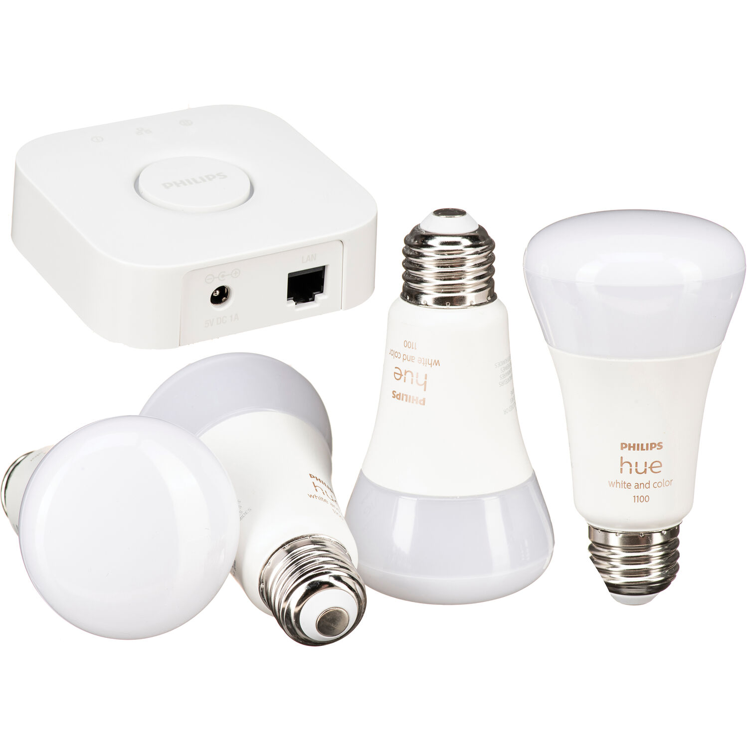 Kit de Inicio Philips Hue E26 Blanco Y Ambiente de Color 4 Unidades