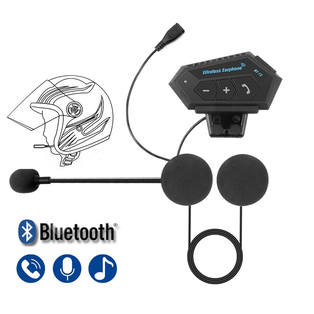 Audifonos Bluetooth para Casco Moto Auriculares Inalambrico