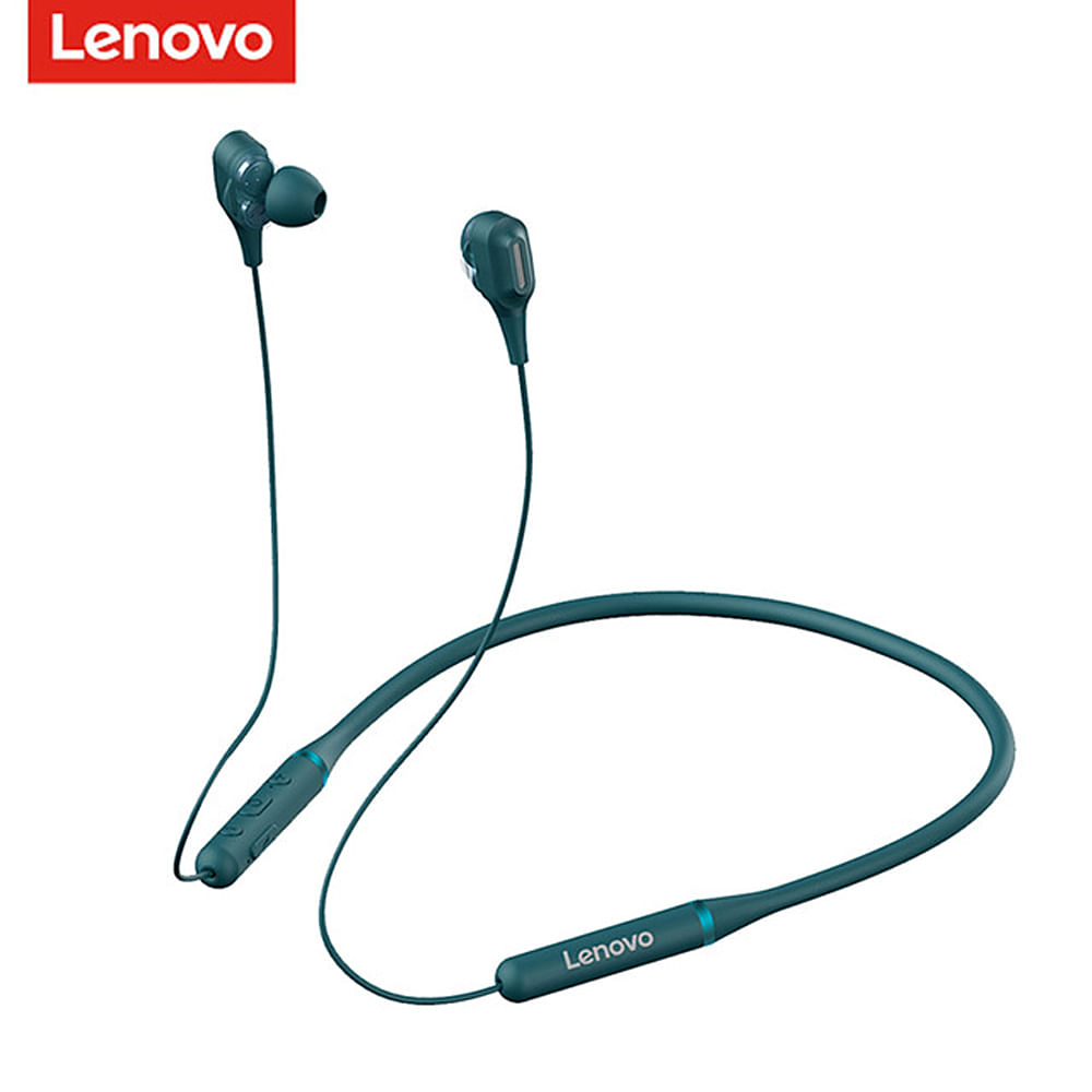 Audífonos Bluetooth Con Micrófono Lenovo HE05X Pro Color Verde