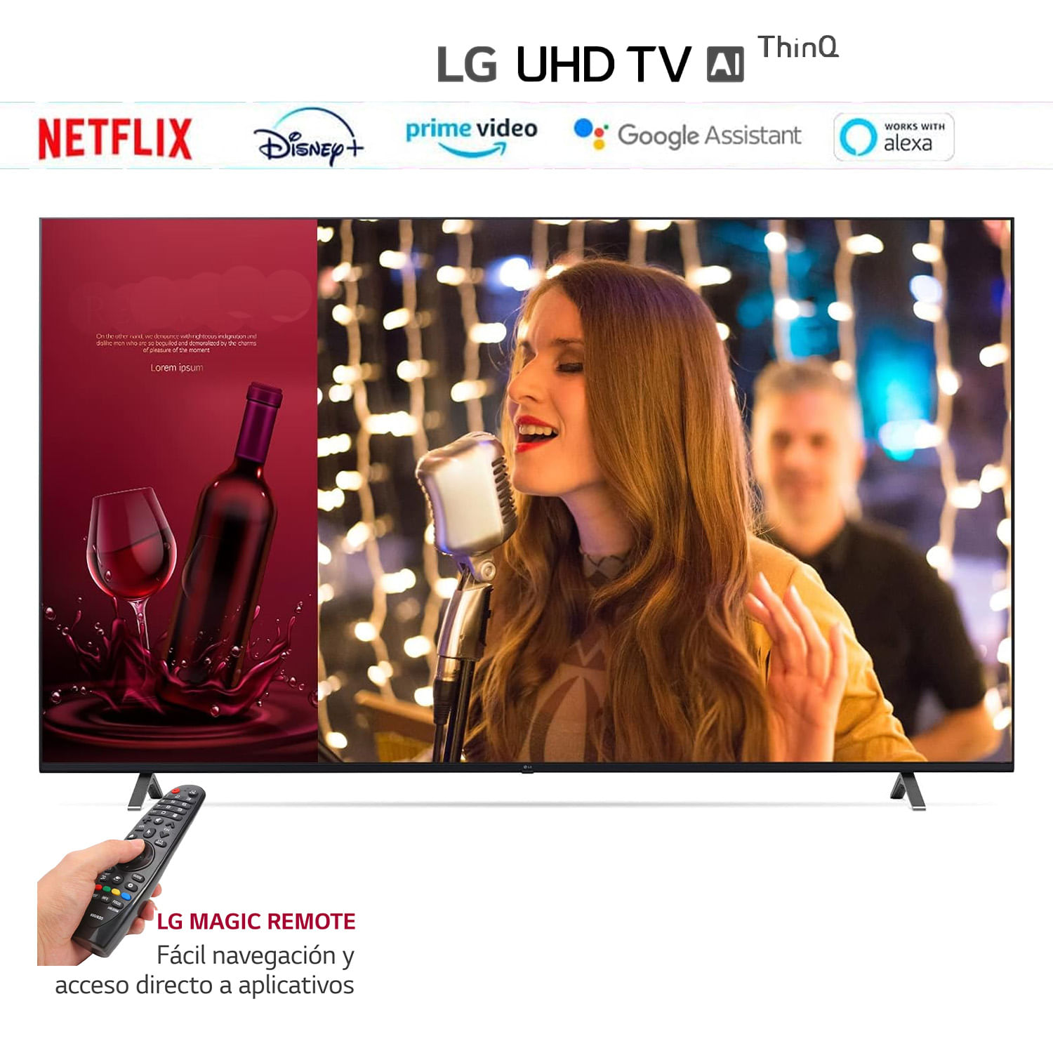 Televisor LG Led Smart Tv 50" Ultra Hd 4K ThinQ AI 50UR8750PSA