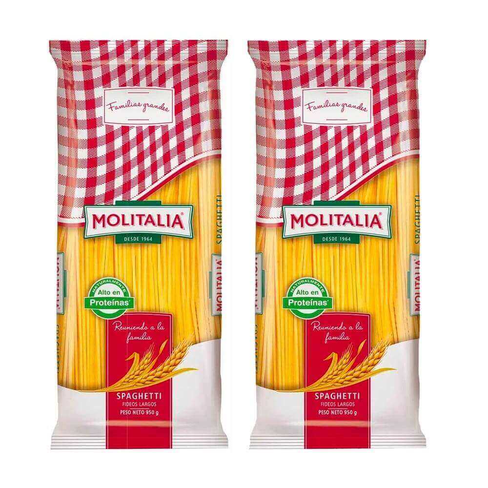 Pack Fideos Spaghetti MOLITALIA Bolsa 950g x 2un