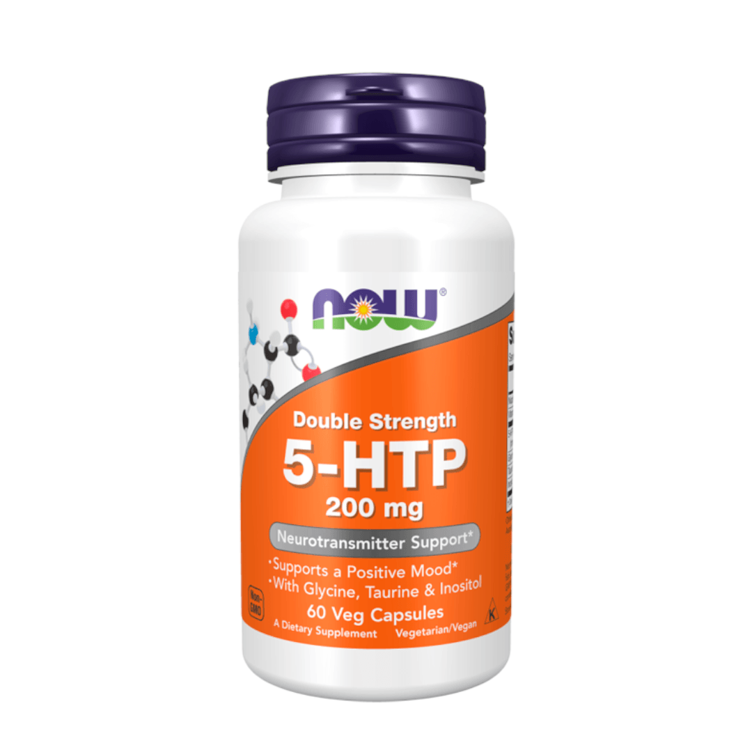 Double Strength 5-HTP 200mg 60 Cáps NOW