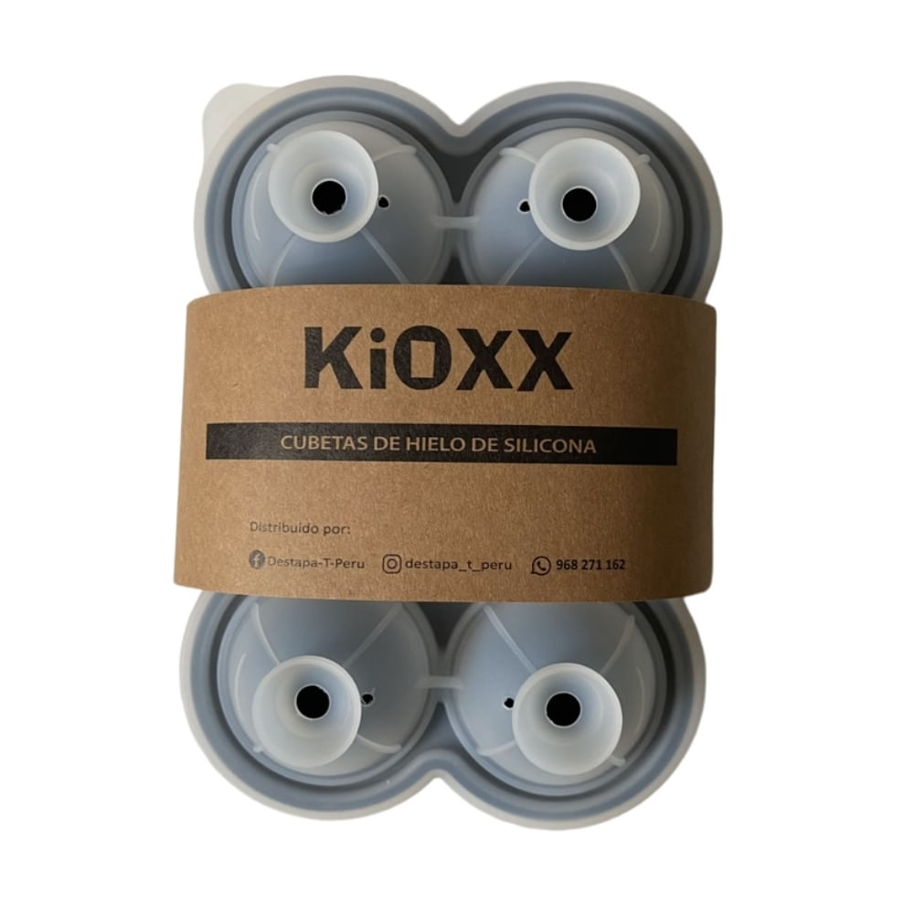 Cubeta de Silicona de Hielos Circulares Kioxx 6 Cavidades Negra