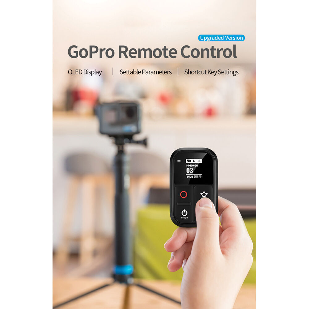 Control Remoto Wi Fi Telesin con Pantalla Oled para Gopro Hero 8 7 6 5
