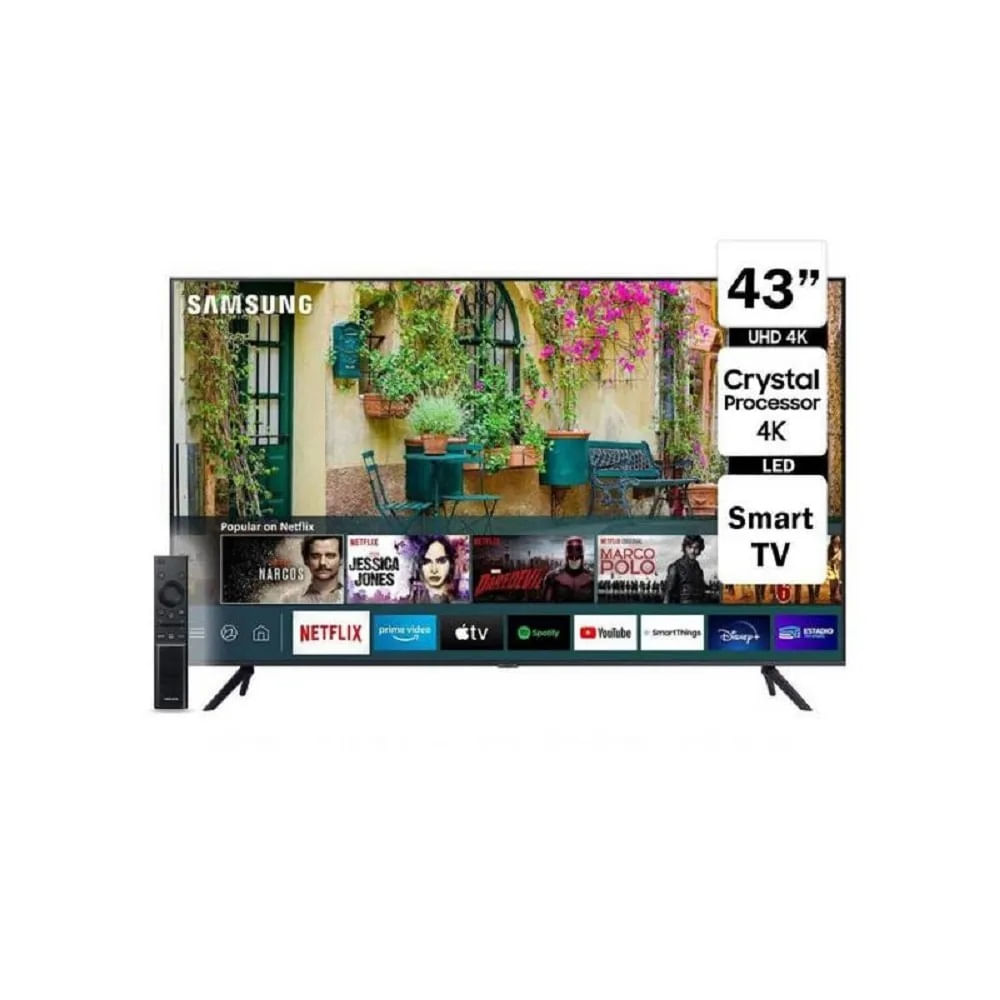 Televisor LED 43” Smart Tv 4K UHD Samsung 43AU7090