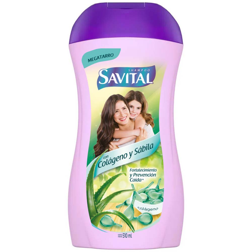 Shampoo SAVITAL con Colágeno y Sábila Frasco 510ml