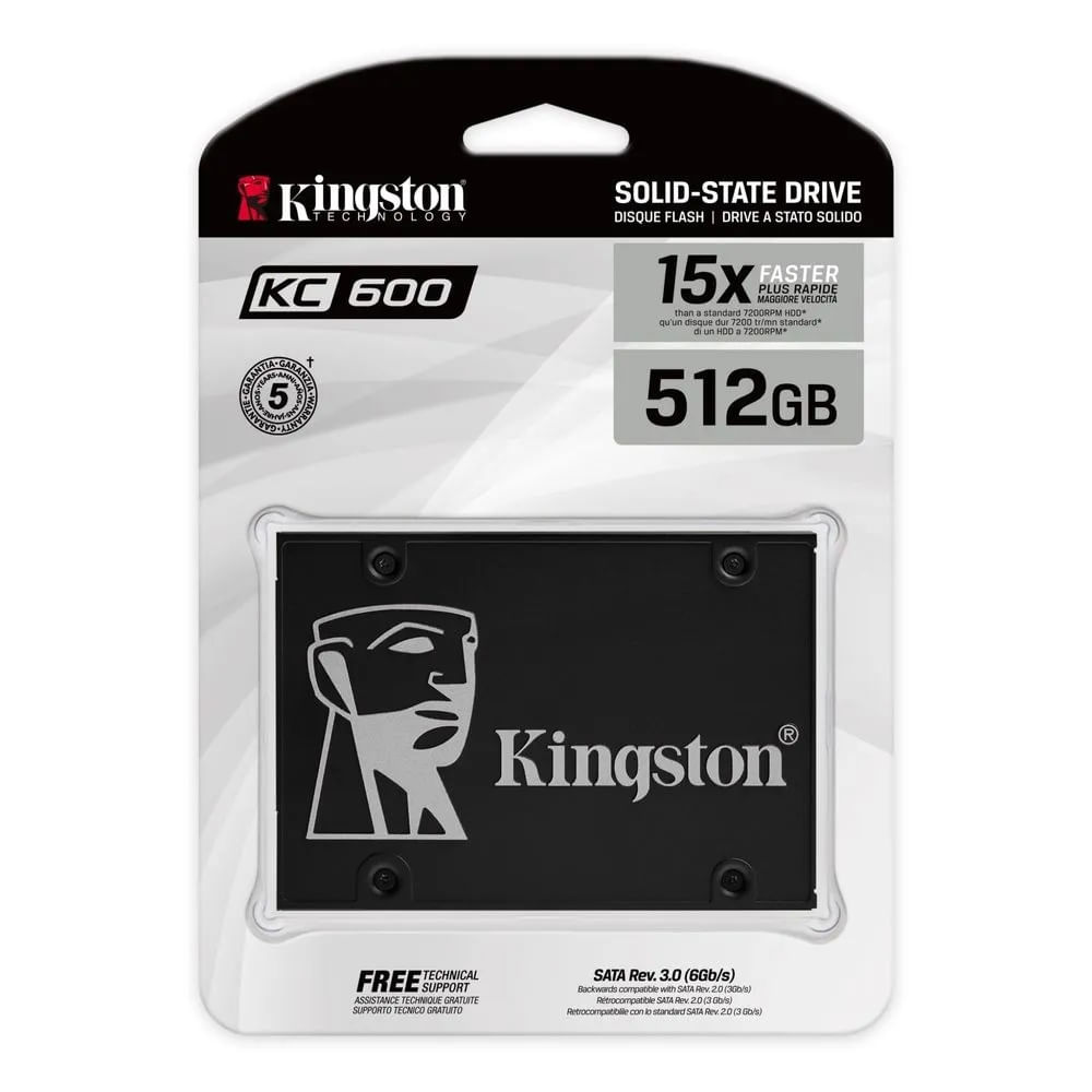 Disco Sólido SSD Kingston SKC600 512GB Interno SATA 6 GBP/s  2.5 Pulgadas SKC600/512G
