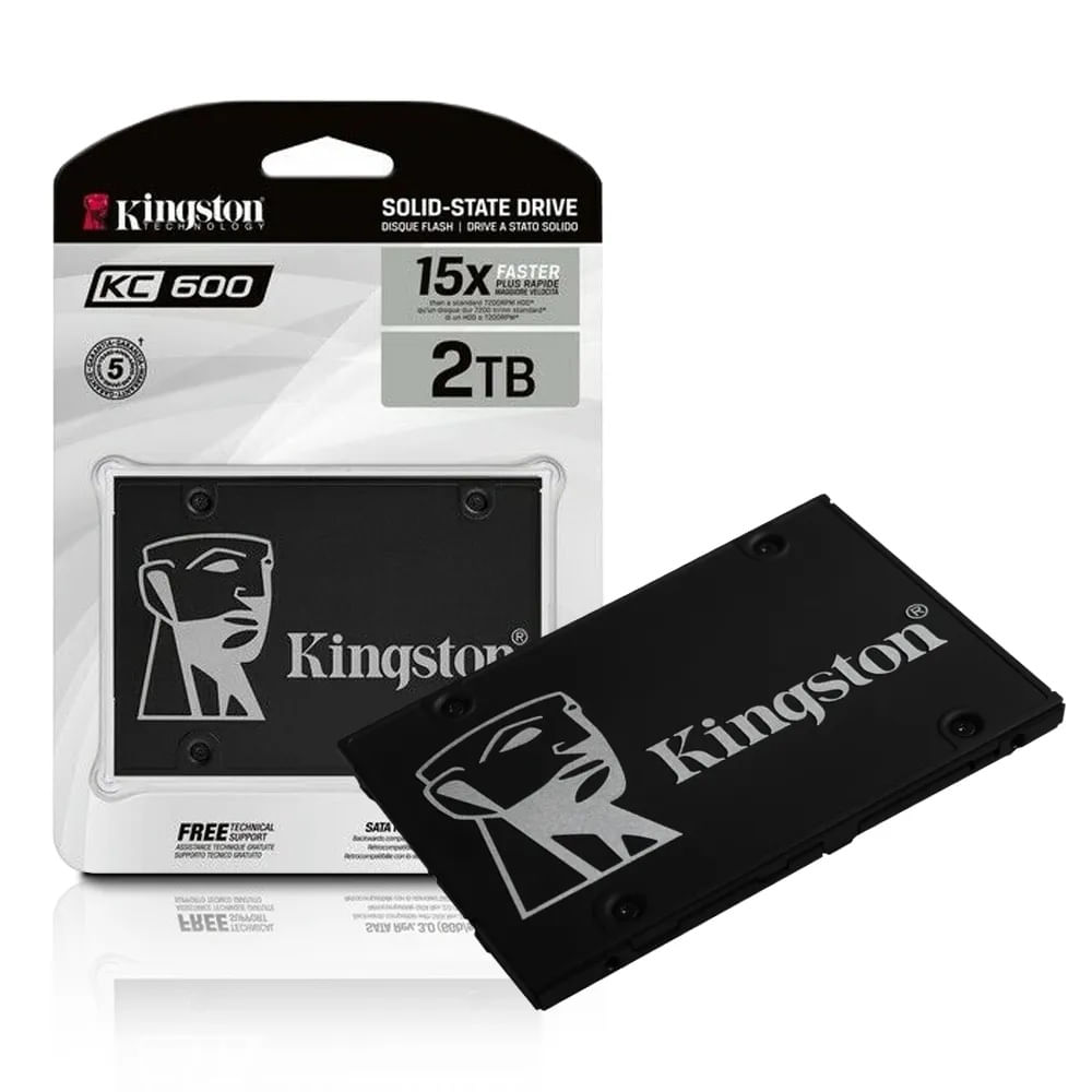 Disco Sólido SSD Kingston SKC600 2TB Interno 2.5 Pulgadas SATA 6 GB/s SKC600/2048G