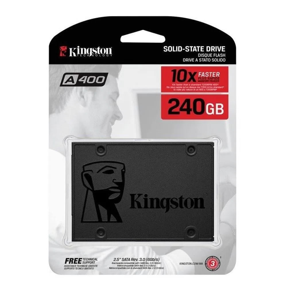 Disco Sólido SSD Kingston A400 240GB SATA 6GB/s 2.5 Pulgadas SA400S37/240G