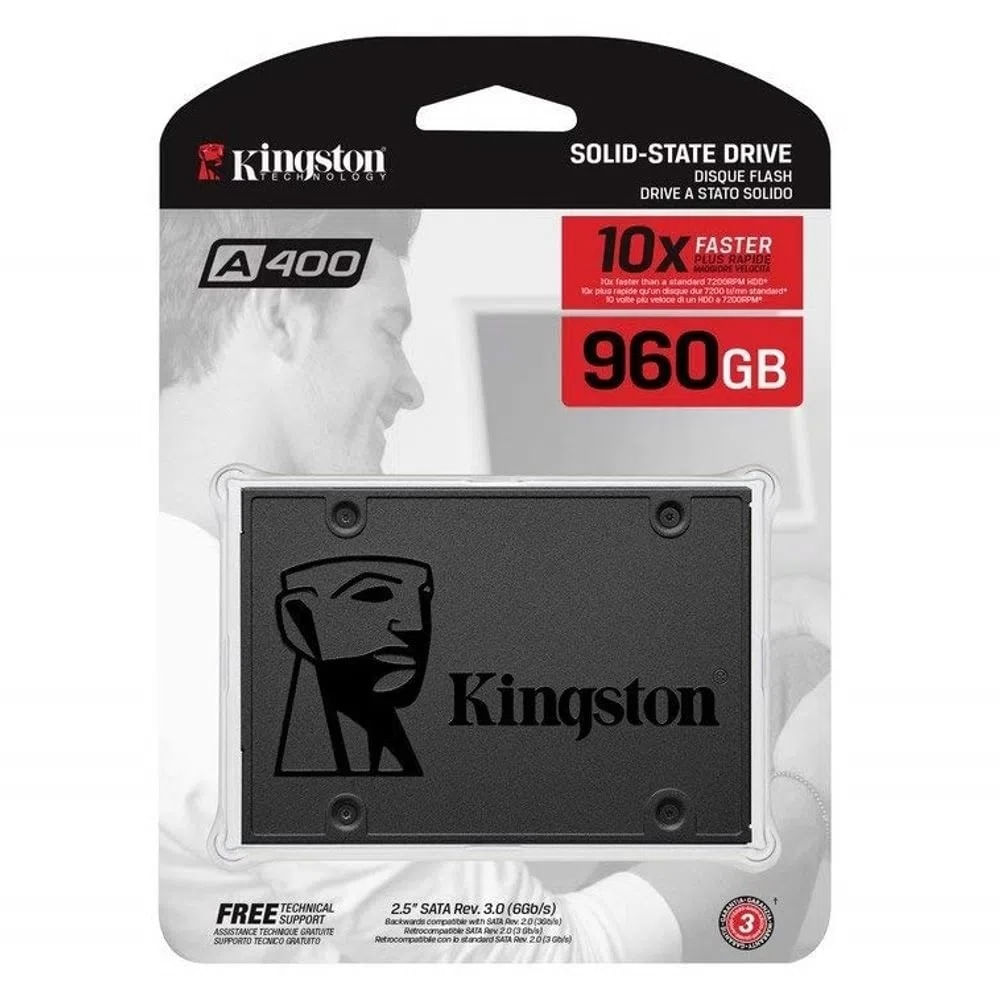 Disco Sólido SSD Kingston A400 960GB Sata 6gb/s  2.5 Pulgadas SA400S37/960G