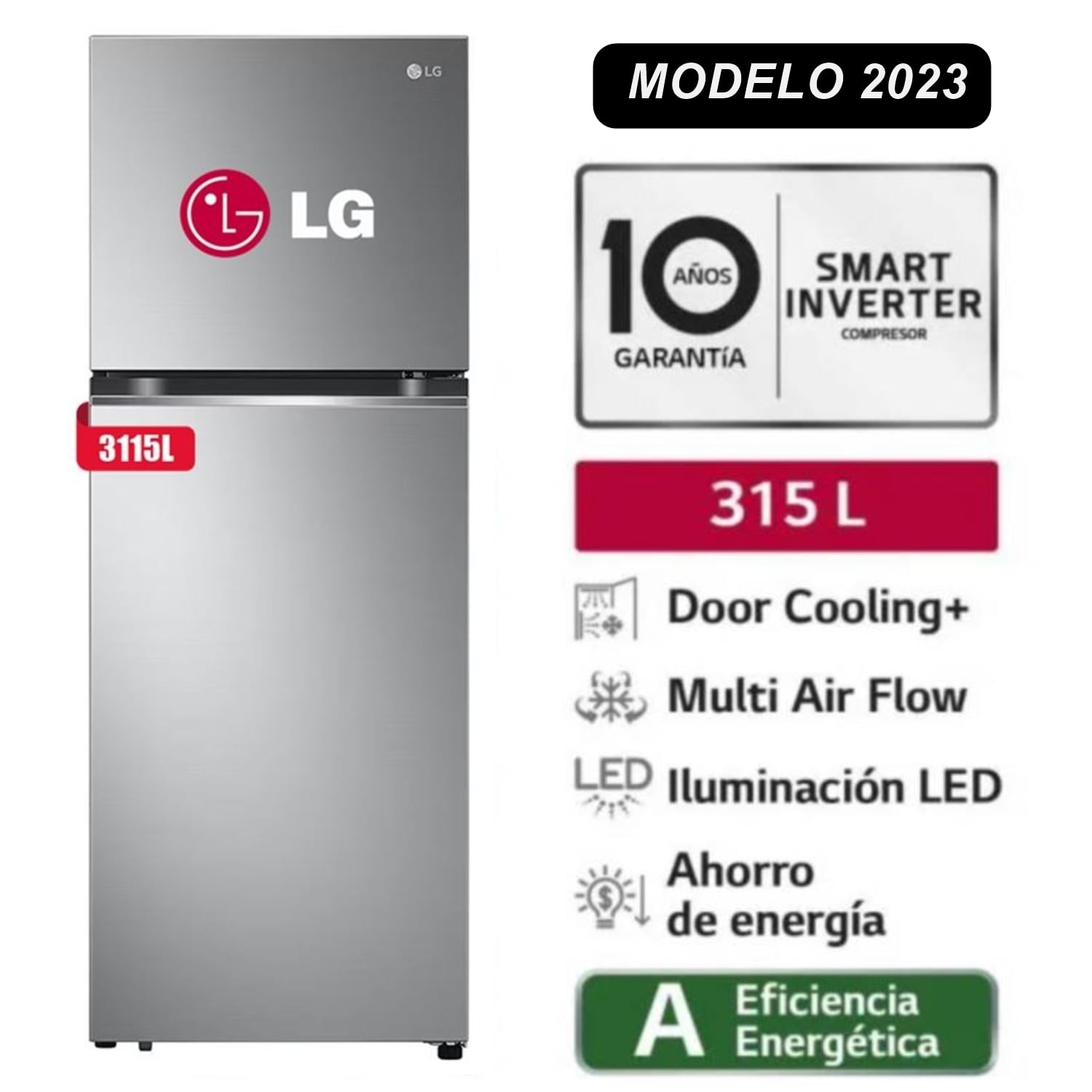 Refrigeradora LG GT31BPP 315 Litros Plateado