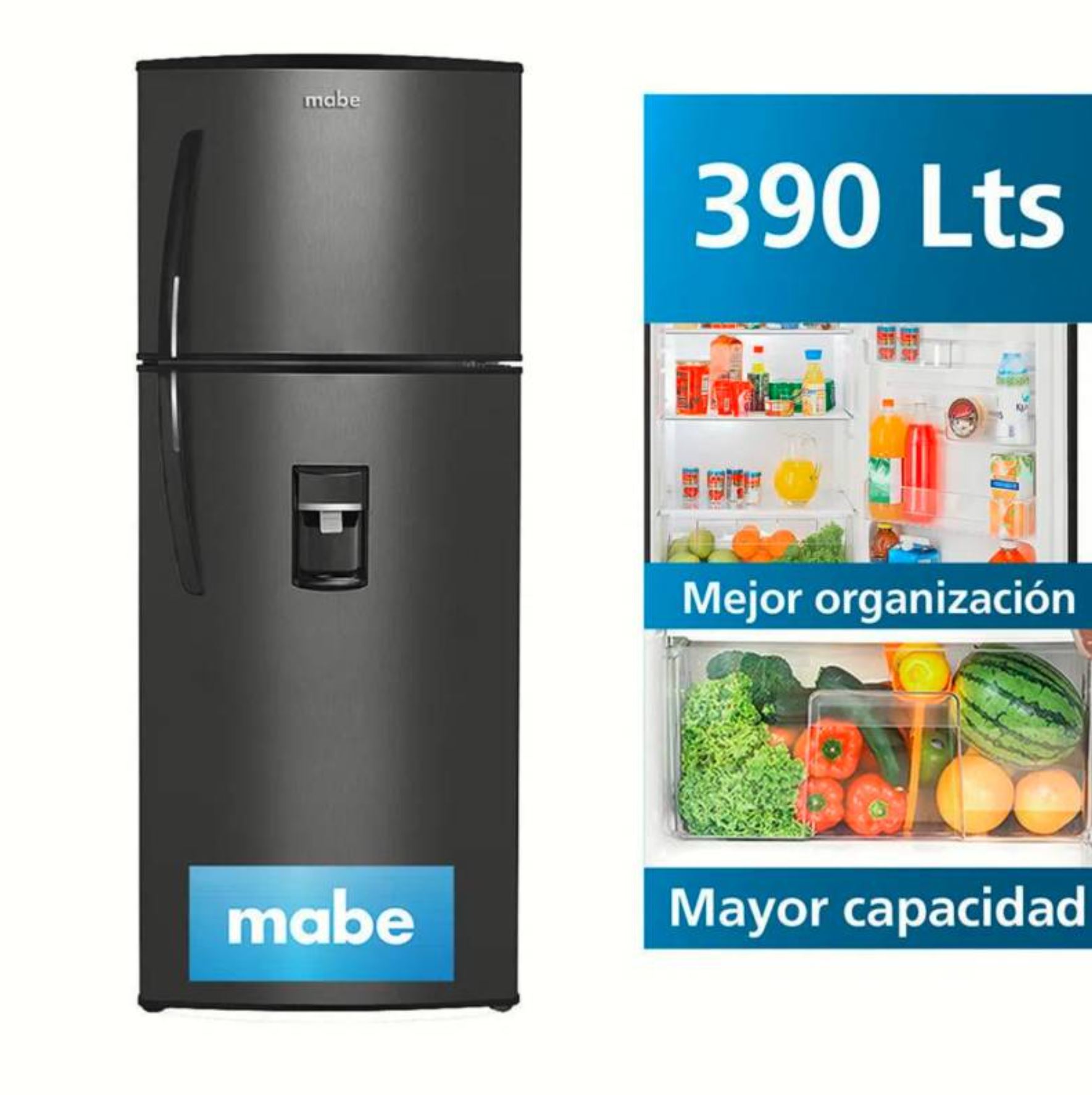 Refrigeradora Mabe Smart Frost System 390 L RMC390FAPG Grafito