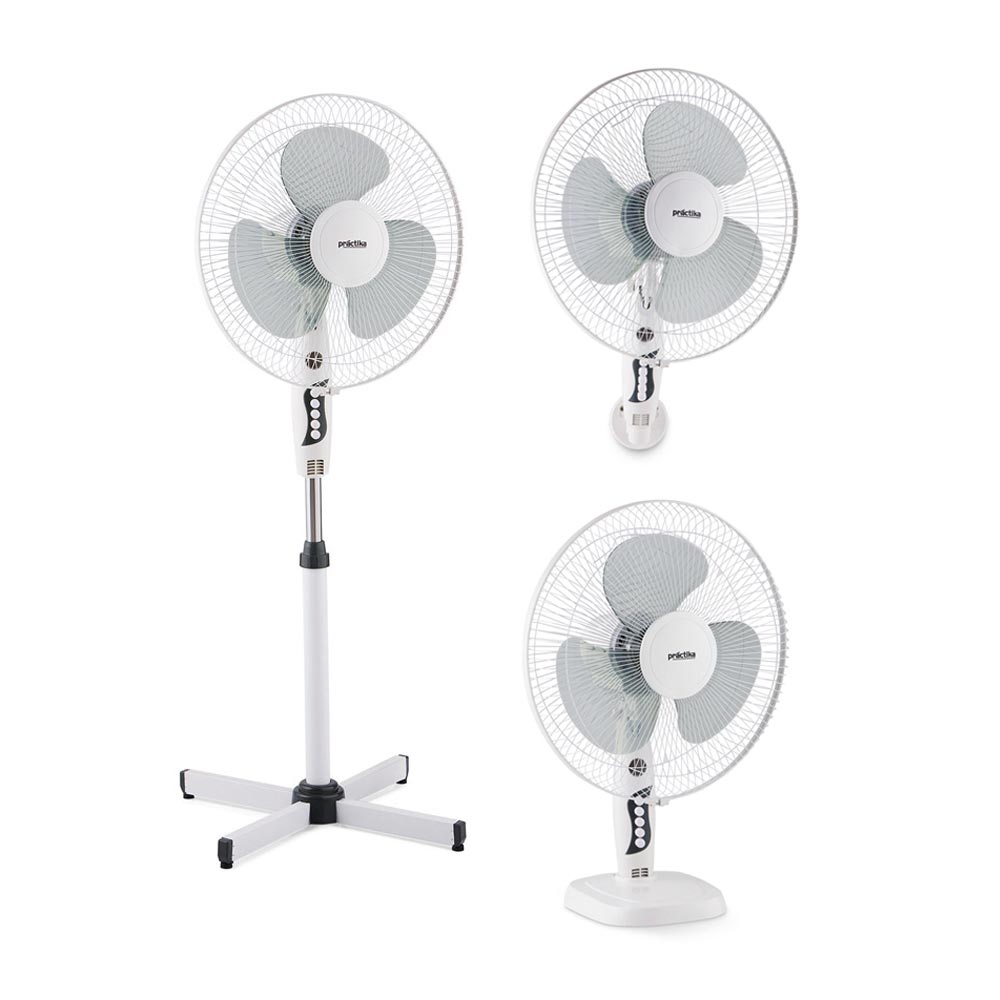 Ventilador 16" 3 en 1 Pedestal / Pared / Piso Practika