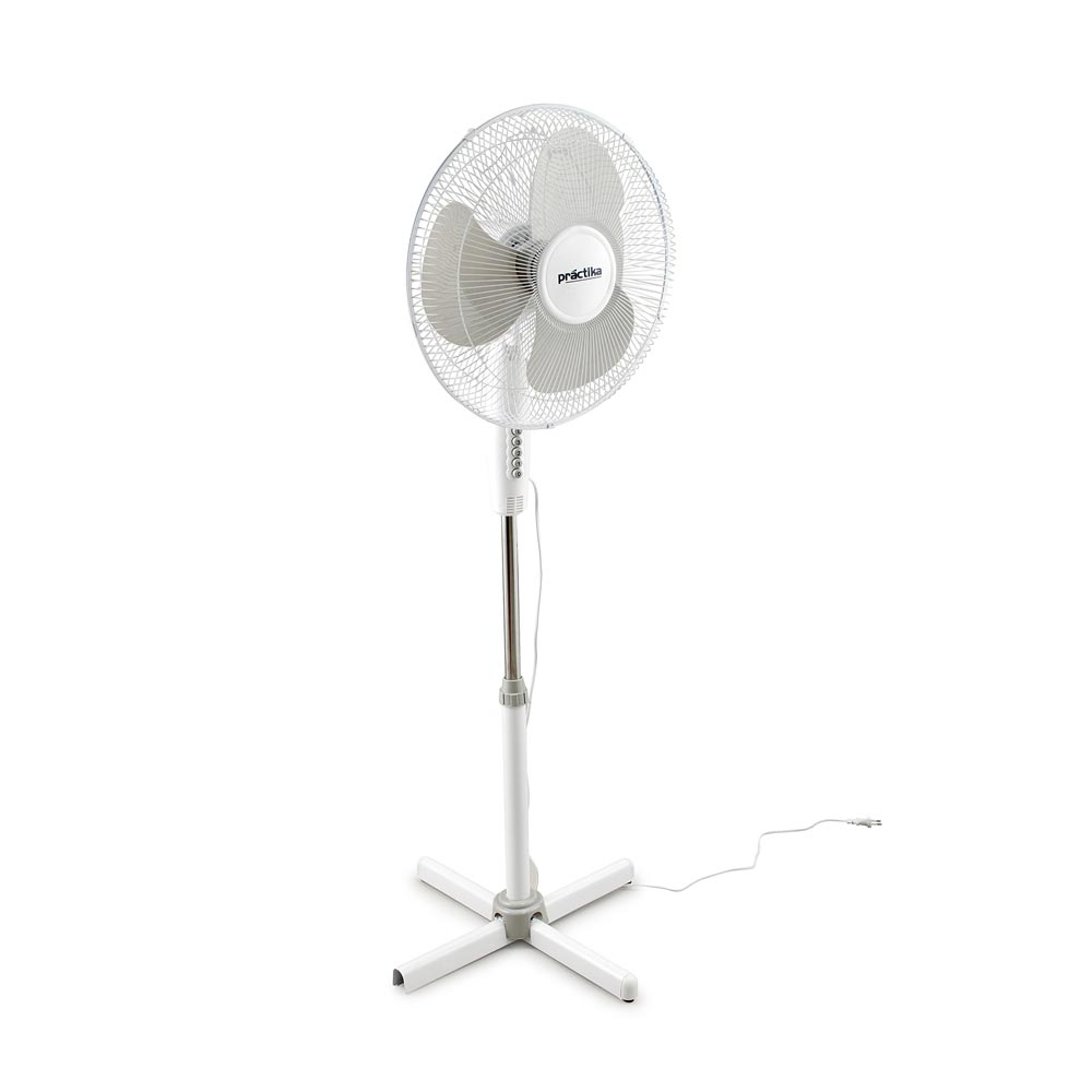 Ventilador Pedestal 16" 45W Blanco Practika