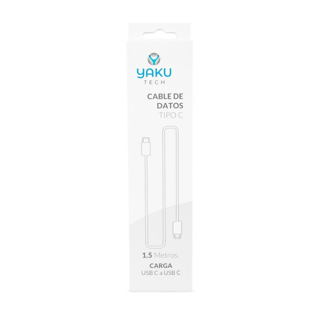 Cable Yaku Tech con Puertos USB-C 1.5mt Blanco