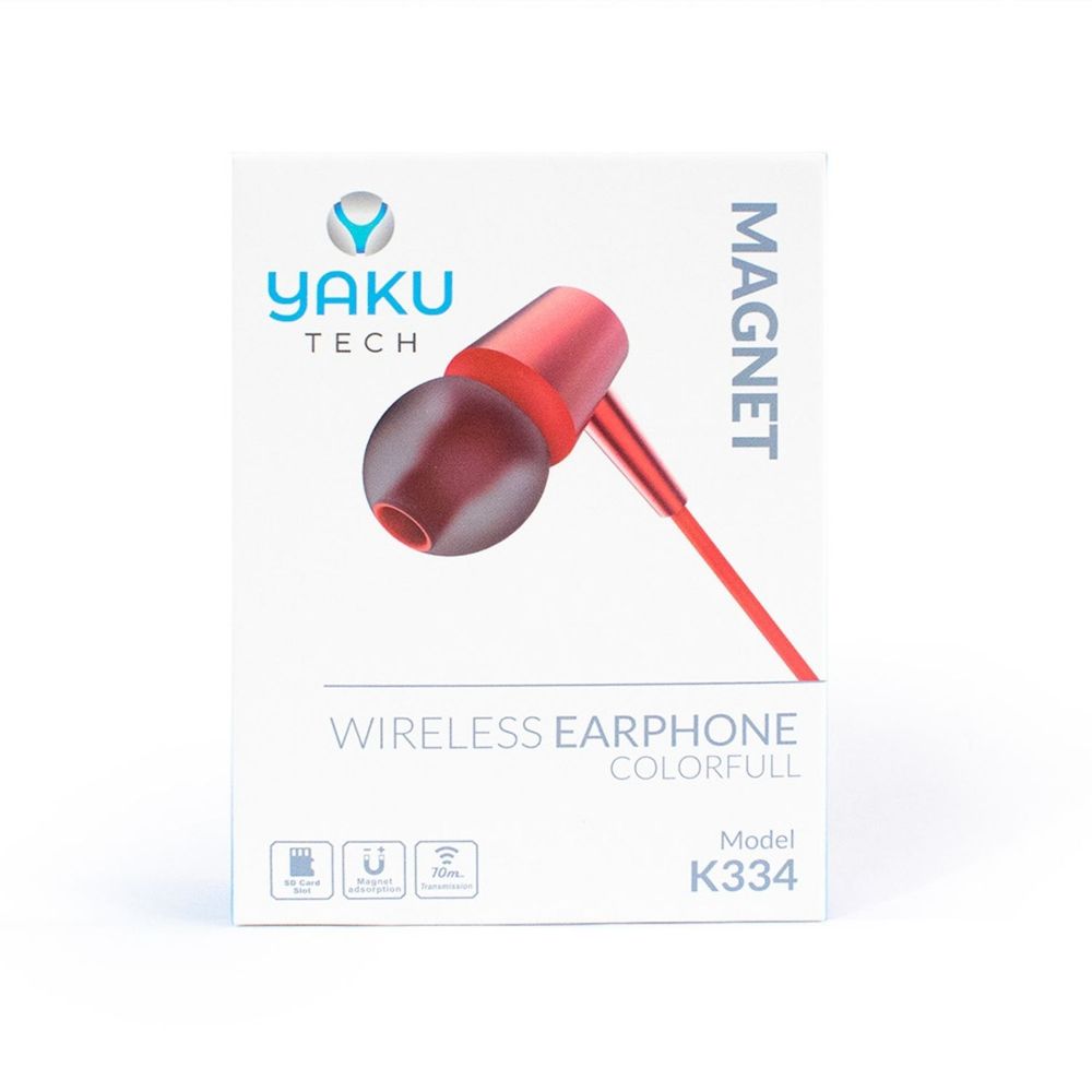 Audífonos Bluetooth Yaku Tech K334 Rojo