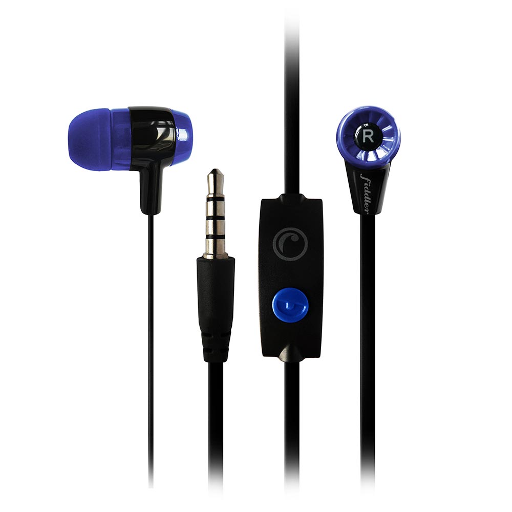Audífono con micrófono Azul