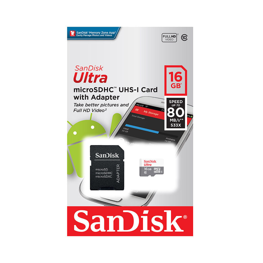 Tarjeta Micro SD Clase 10 16GB