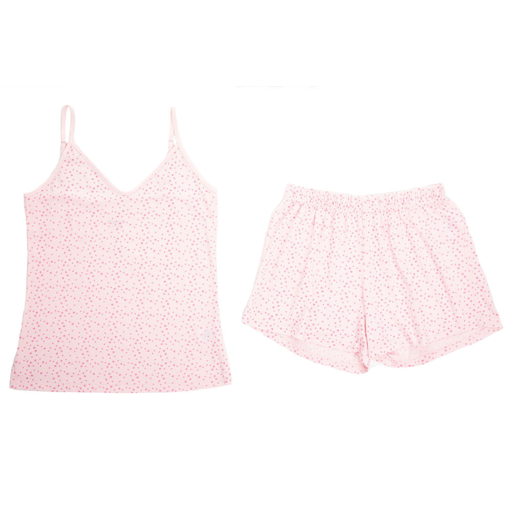 Pijama Polo + Short Star Pink Polialgodón SINGULAR Mujer