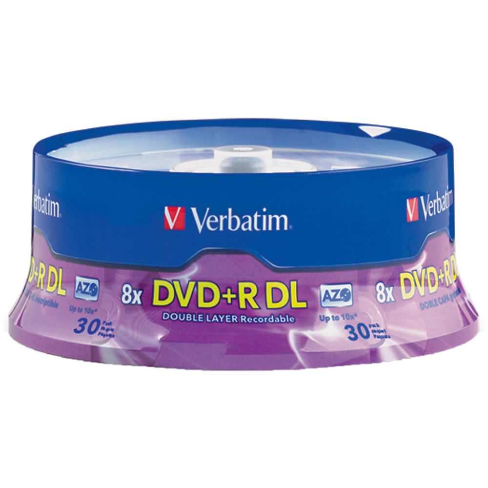 Pack de 30 Discos Grabables Verbatim Dvd+R Double Layer de 8.5Gb y 8X de Velocidad en Estuche