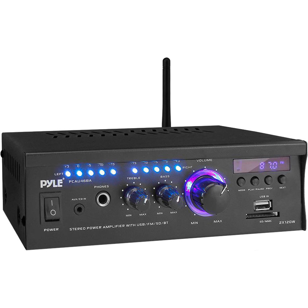 Receptor de Audio Estéreo Pyle Pro Pcau46Ba con Bluetooth