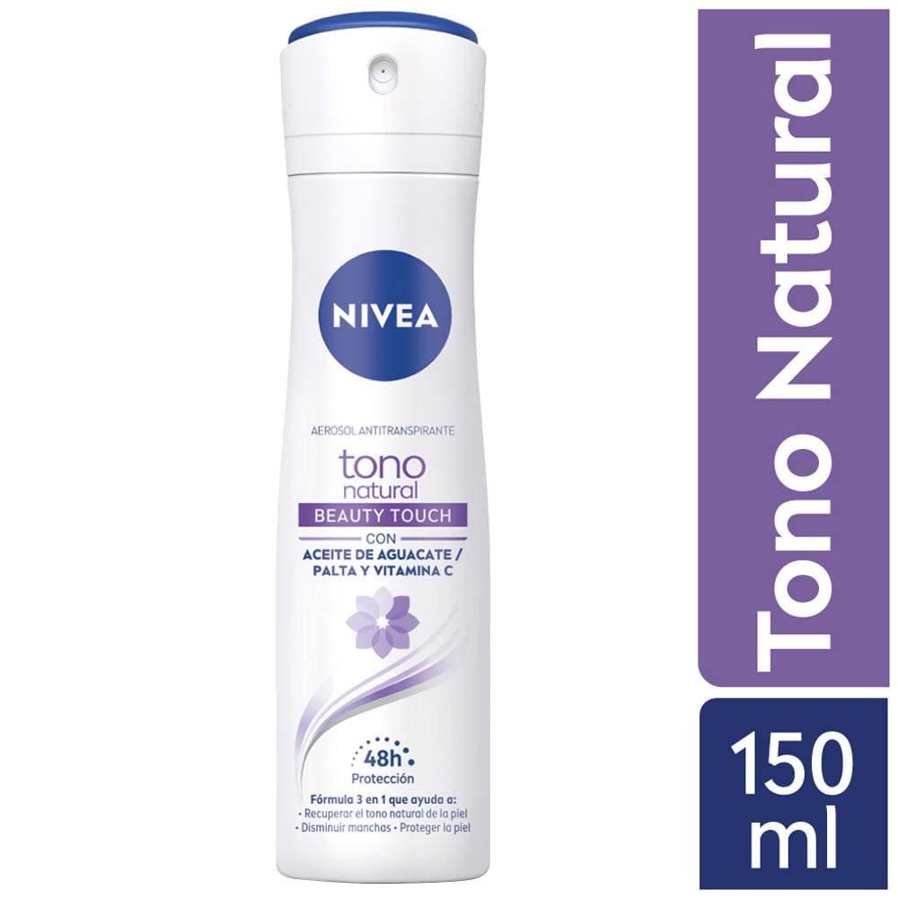 Desodorante para mujer Spray NIVEA Tono Natural Beauty Touch - Frasco 150ml