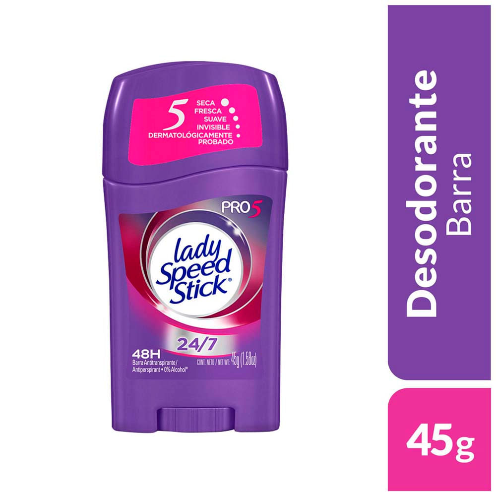 Desodorante en Barra para Mujer LADY SPEED STICK Pro 5 Frasco 45g