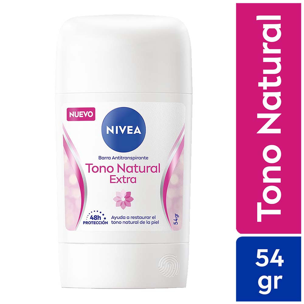 Desodorante para mujer en Barra NIVEA Tono Natural Extra Frasco 54g