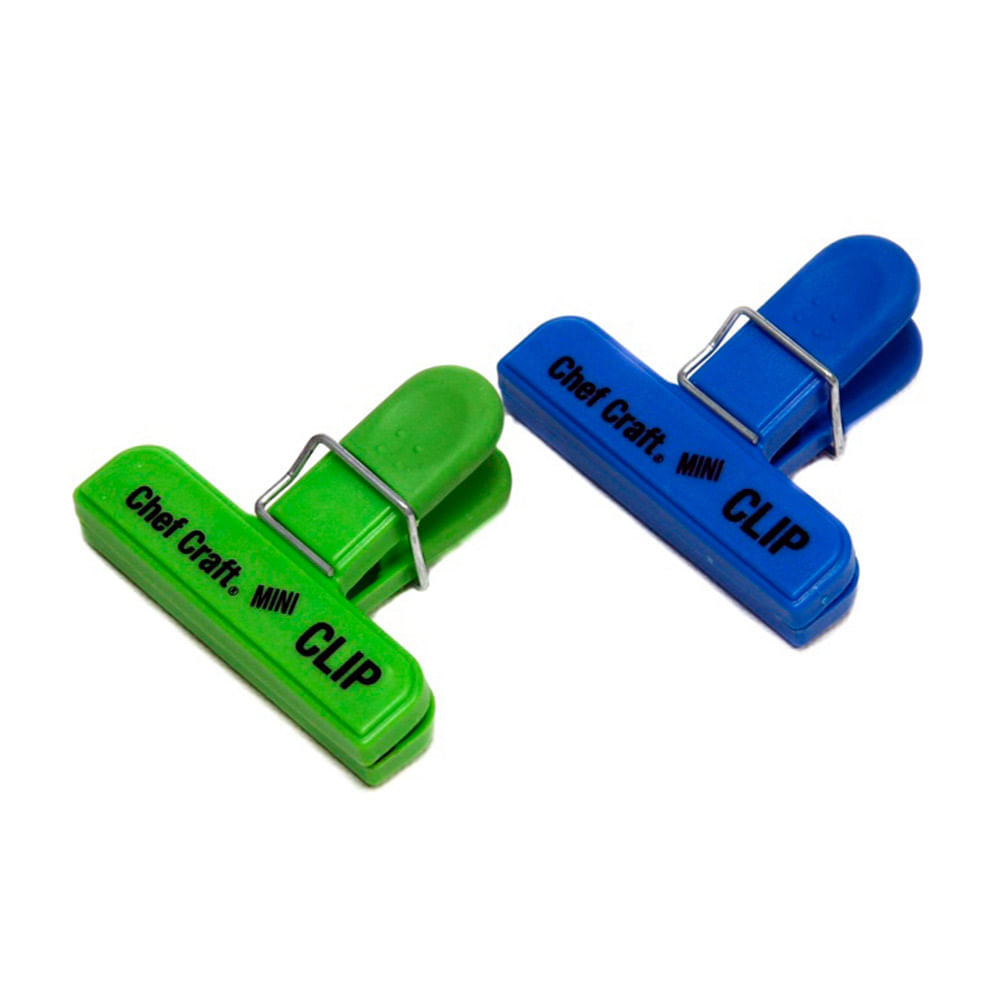 Set 2 Piezas Clip Verde y Azul para Bolsa Mini