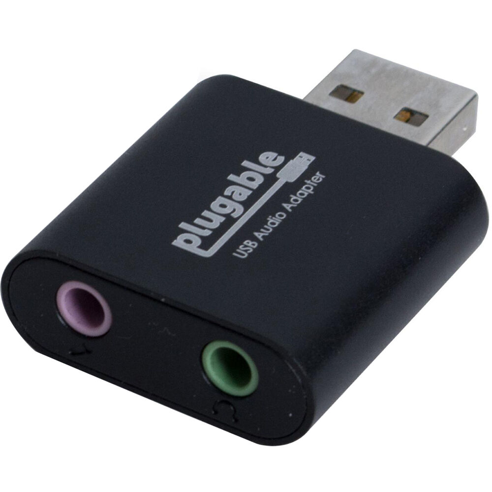 Adaptador de Audio Usb a Plugable con Entrada y Salida de 3.5Mm