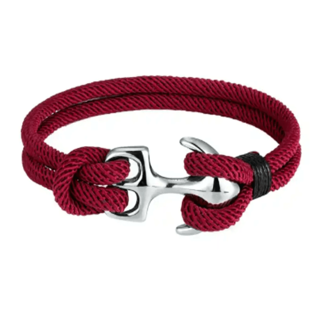 Brazalete de Cuerda con Broche de Titanio Rojo x 21cm
