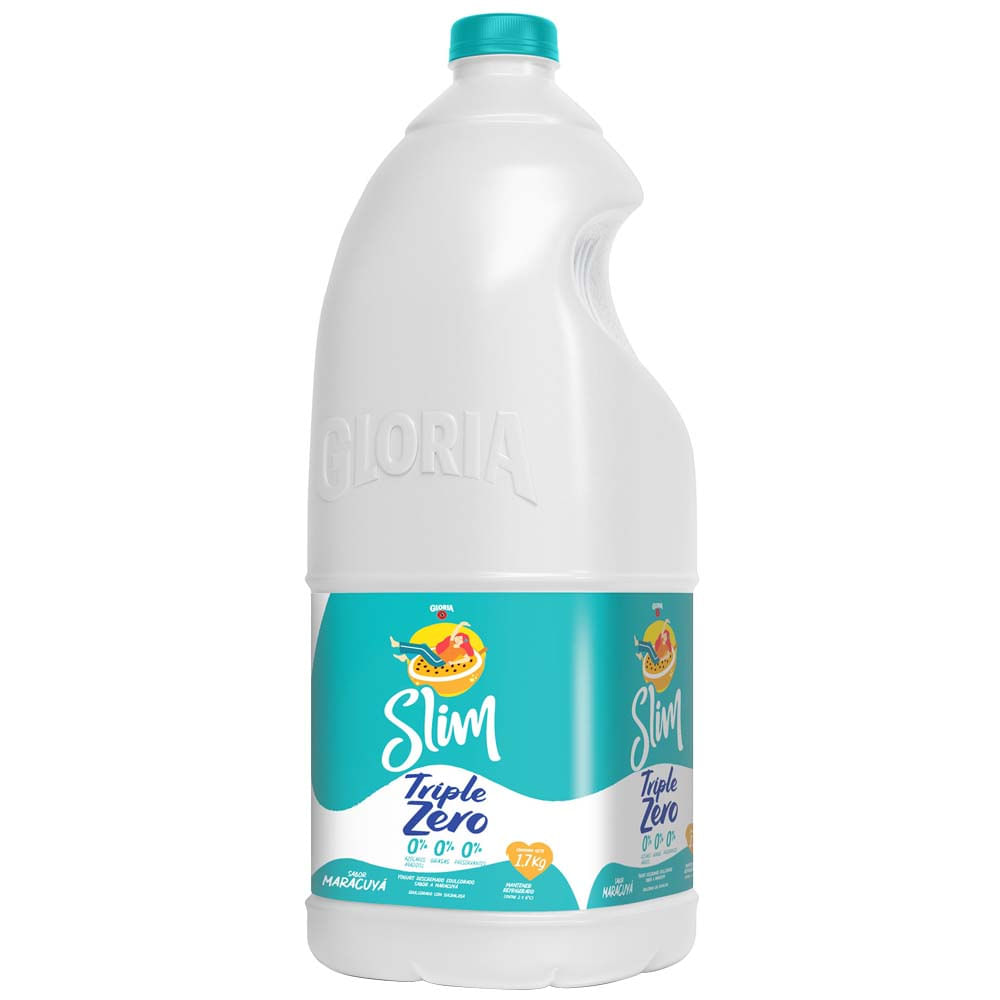 Yogurt GLORIA Slim Triple Zero Sabor a Maracuyá Botella 1.7Kg