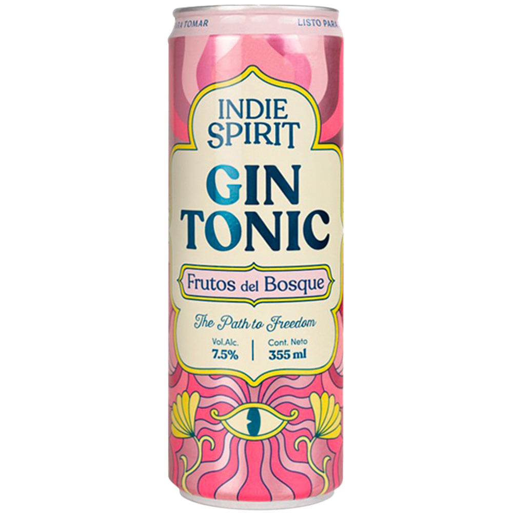 Ready To Drink (RTD) INDIE SPIRIT Gin Tonic Frutos del Bosque Lata 355ml