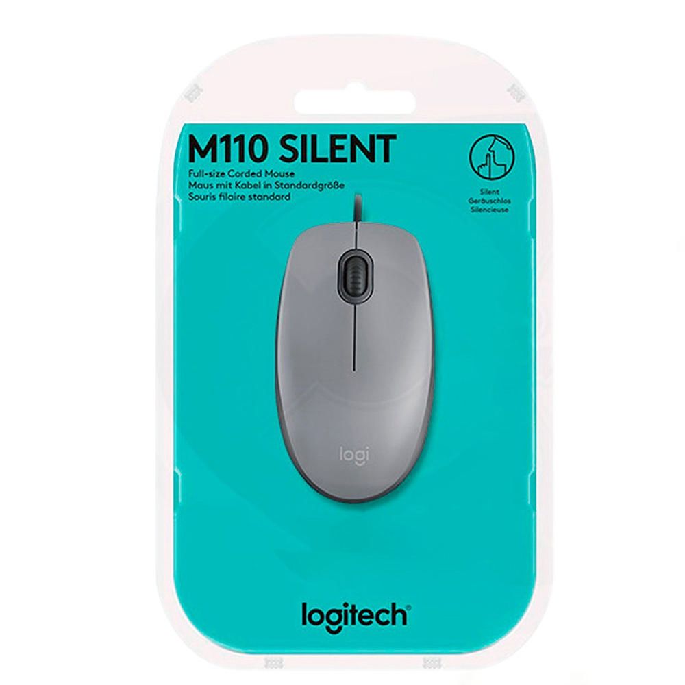 Mouse Logitech M110 Silent Gris