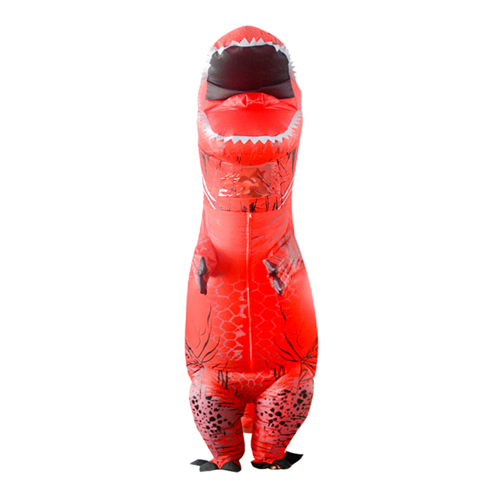 Disfraz Dinosaurio Rex Rojo Inflable Adulto Halloween Cosplay