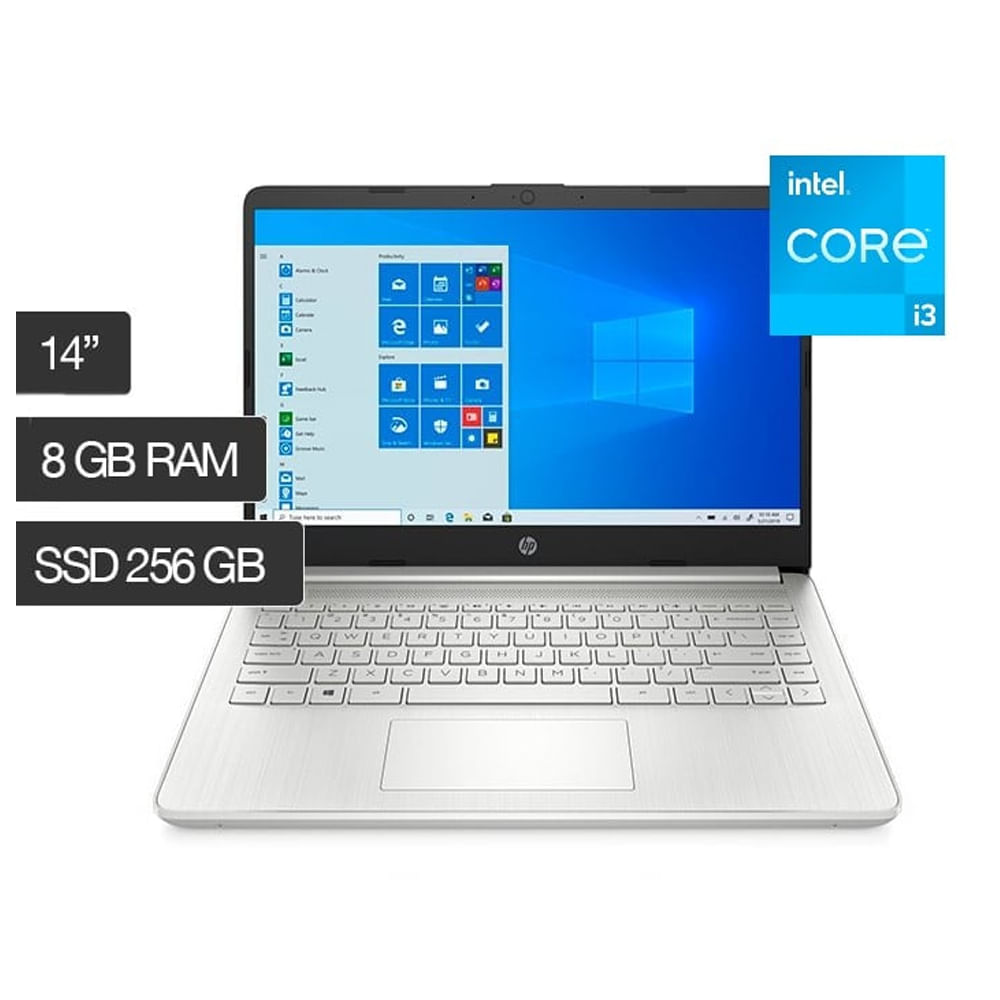 Laptop Hp 14-DQ2528LA Intel Core I3-1115G4 8GB Ram 256GB SSD 14"