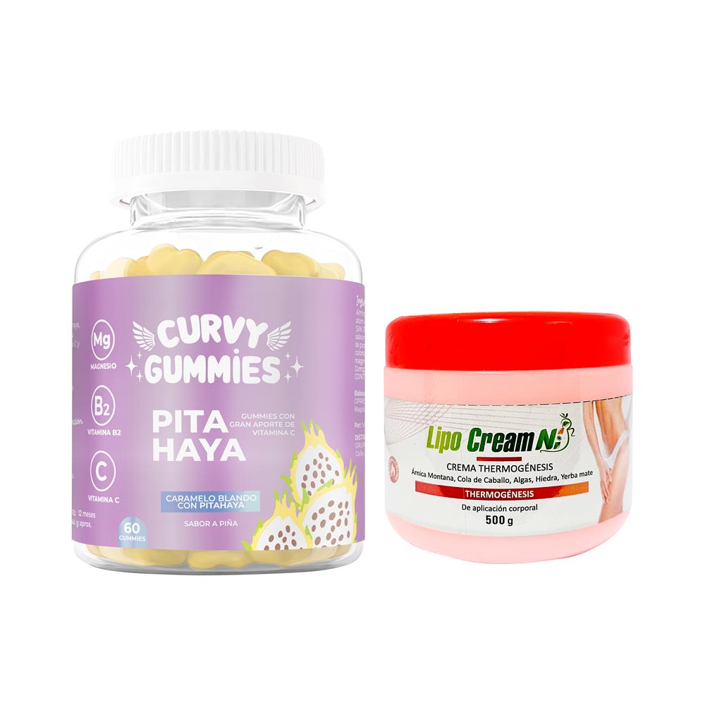 Suplemento Pita haya Gomitas + Crema Thermogenesis Tapa Roja Lipo Cream Ni