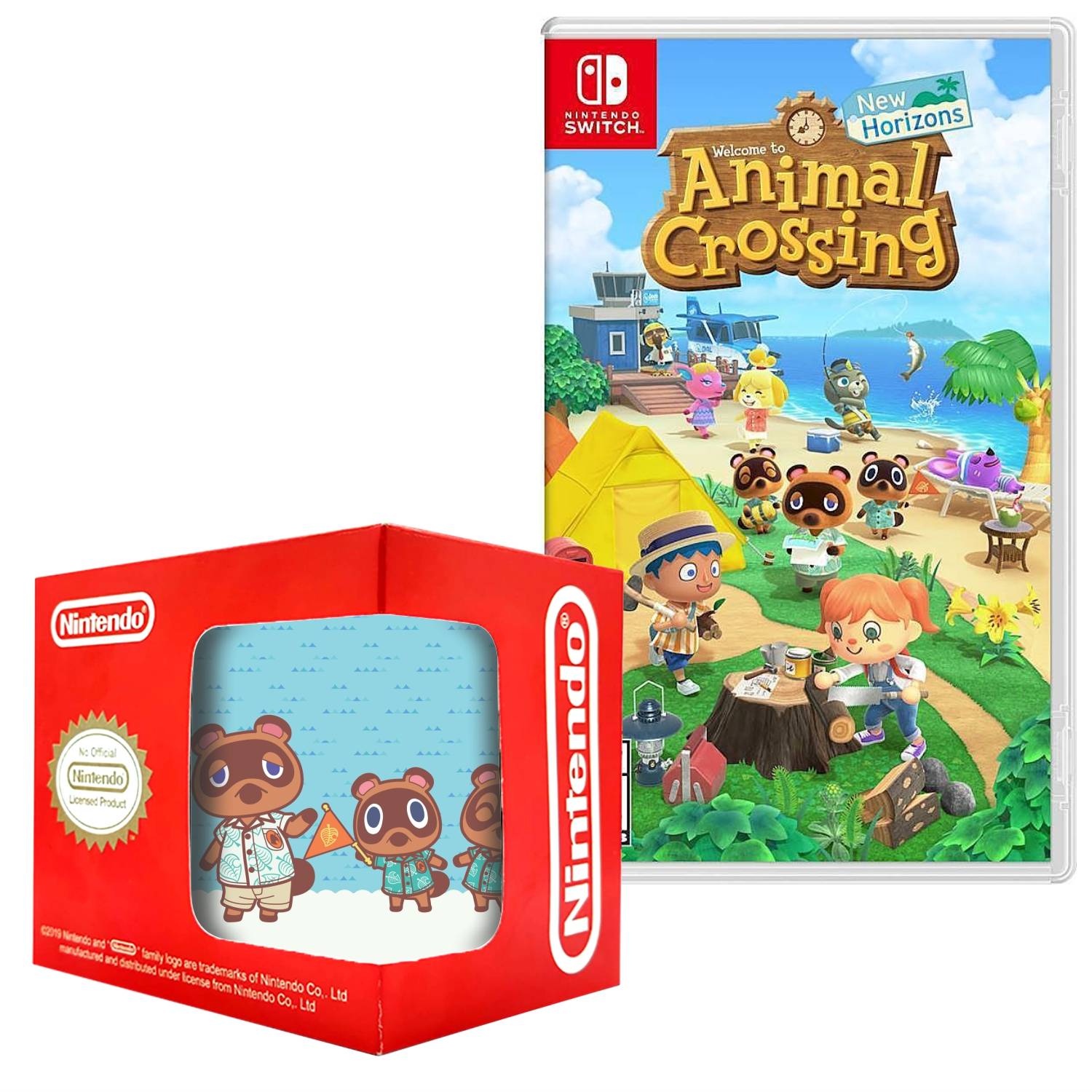 Animal crossing new horizons Nintendo Switch + taza