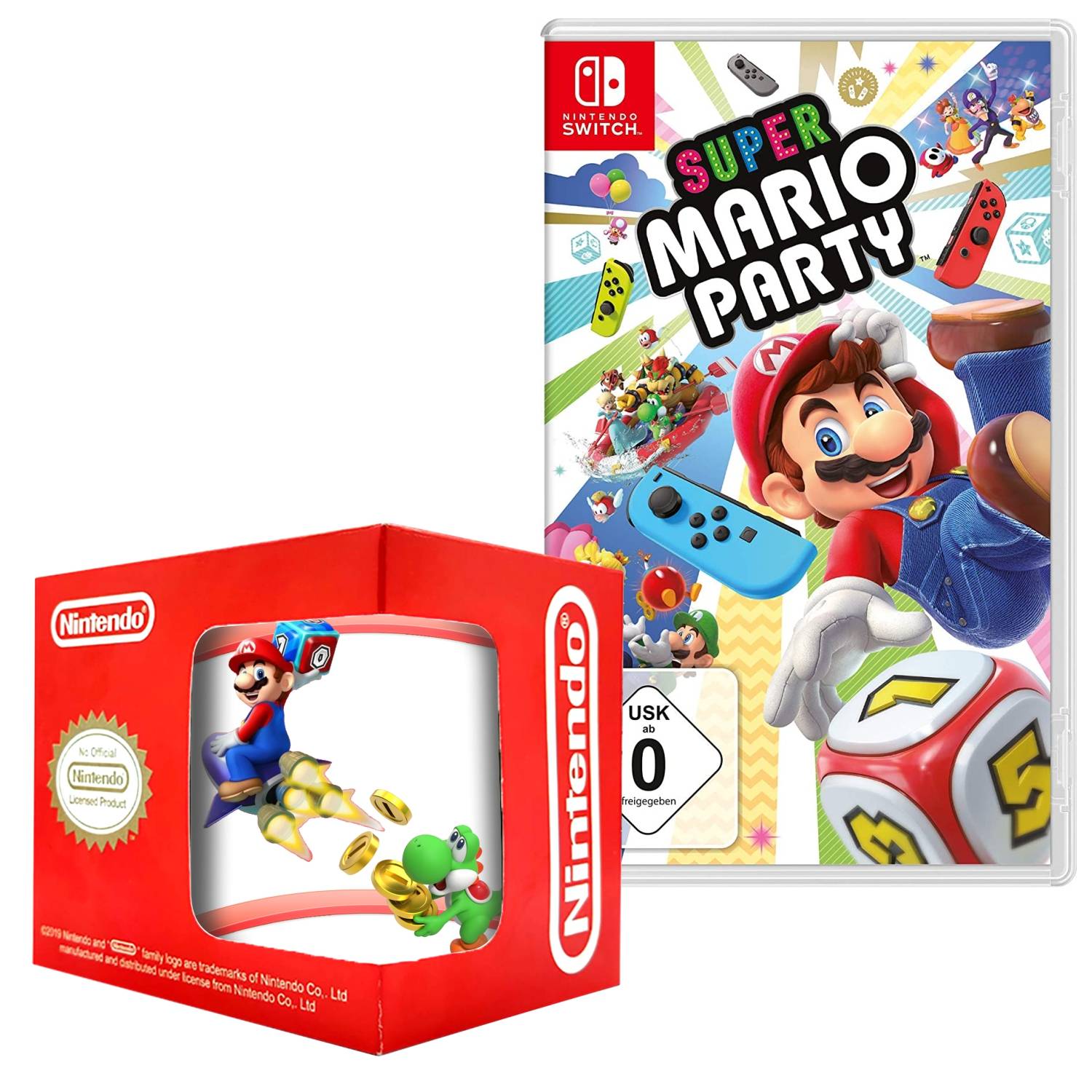 Super mario party Nintendo Switch + Taza