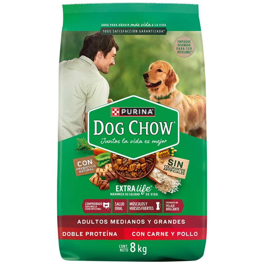Alimento para Perro DOG CHOW Adultos Medianos y grandes 8kg