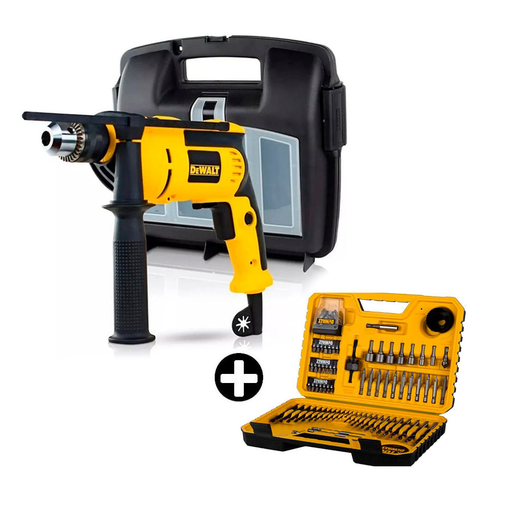 Taladro Percutor 1/2" 650W + 100 Accesorios DWD024K Dewalt