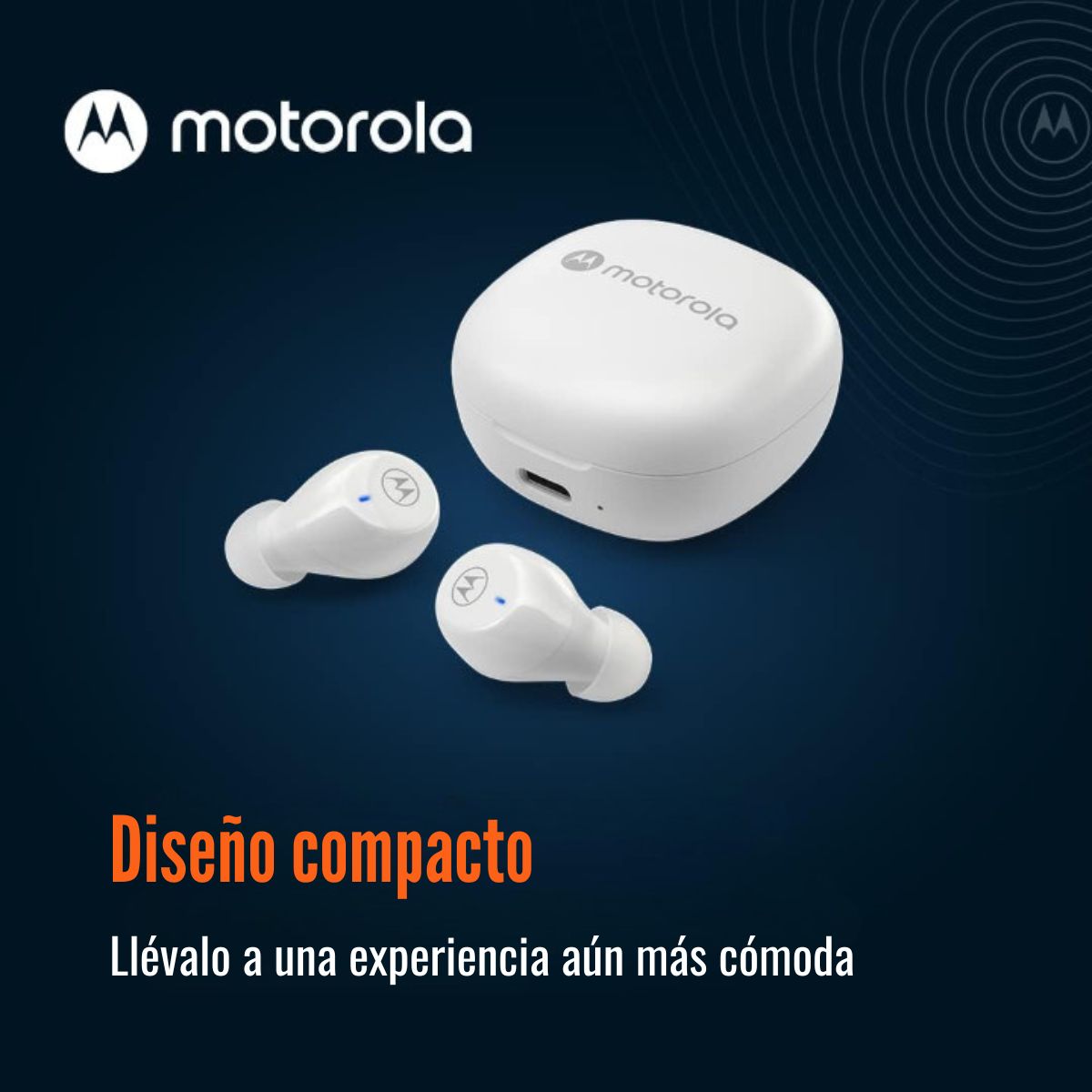 Audífono Motorola Moto Buds 105 True Wireless IPX5 Blanco