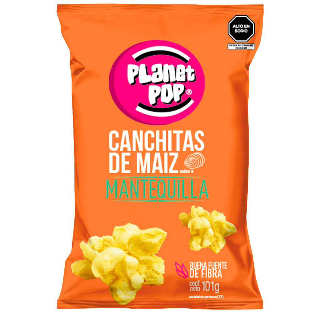 Canchita para Microondas PLANET POP sabor Mantequilla Bolsa 101g