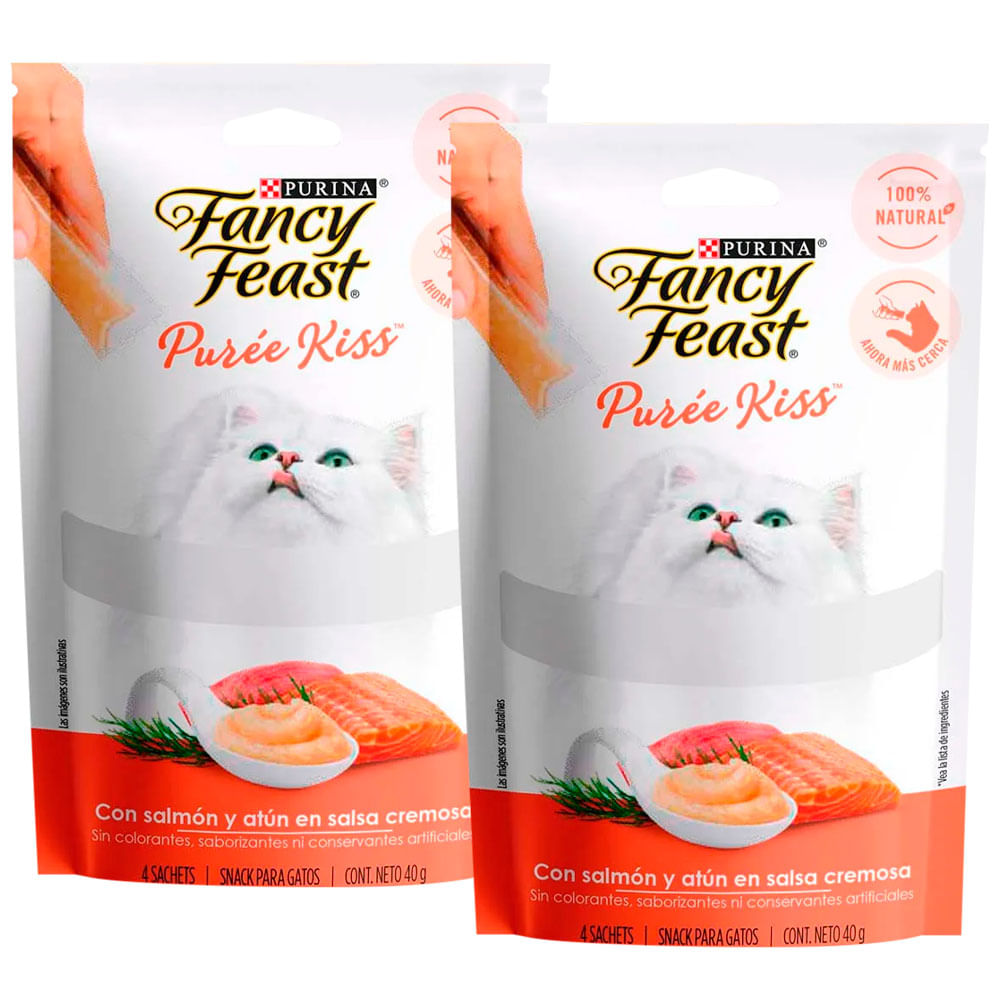Pack Comida para Gatos FANCY FEAST WET Salmón y Atún Sachet 40g x 2un