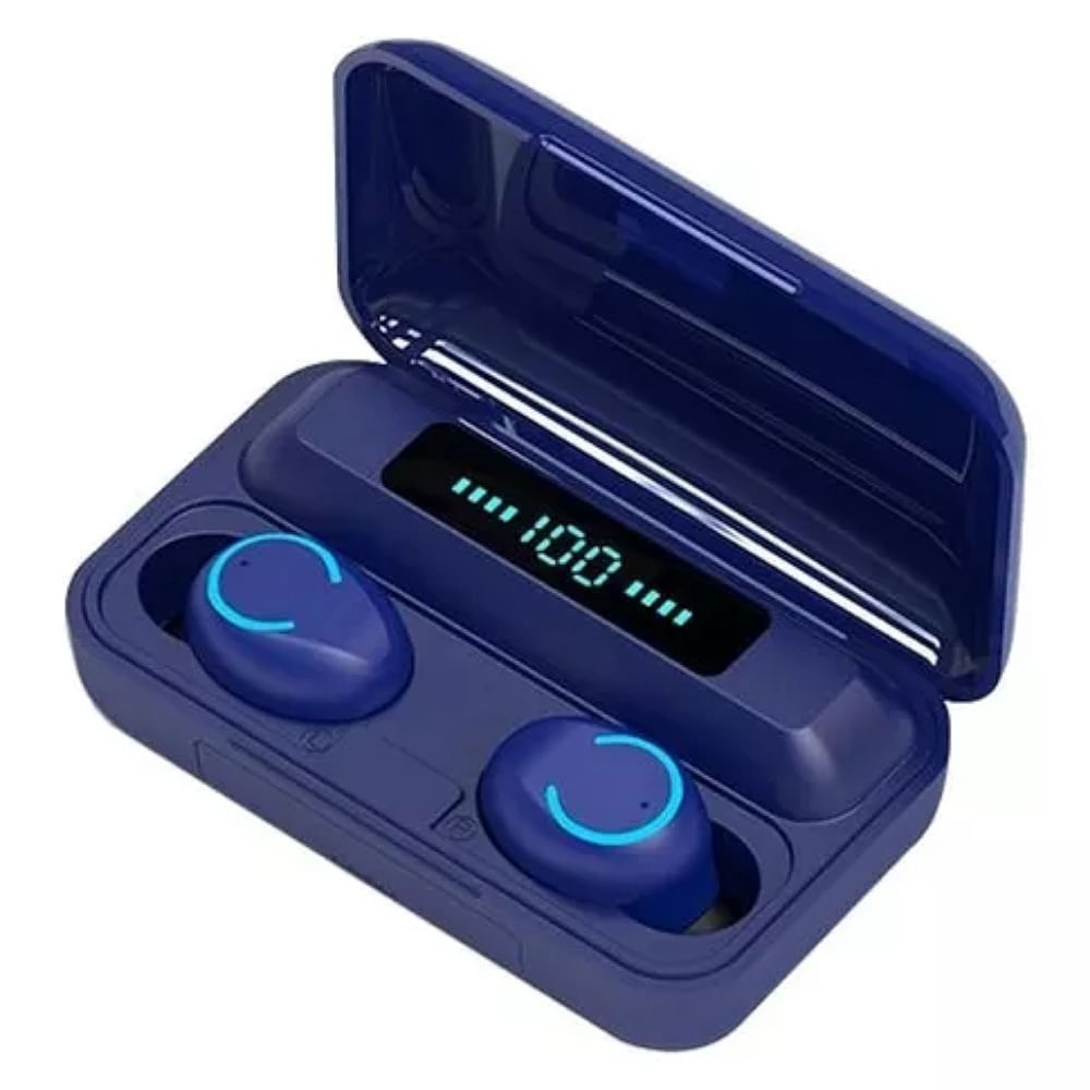Audifonos in-ear inalambricos F9-5 Bluetooth - Azul oscuro