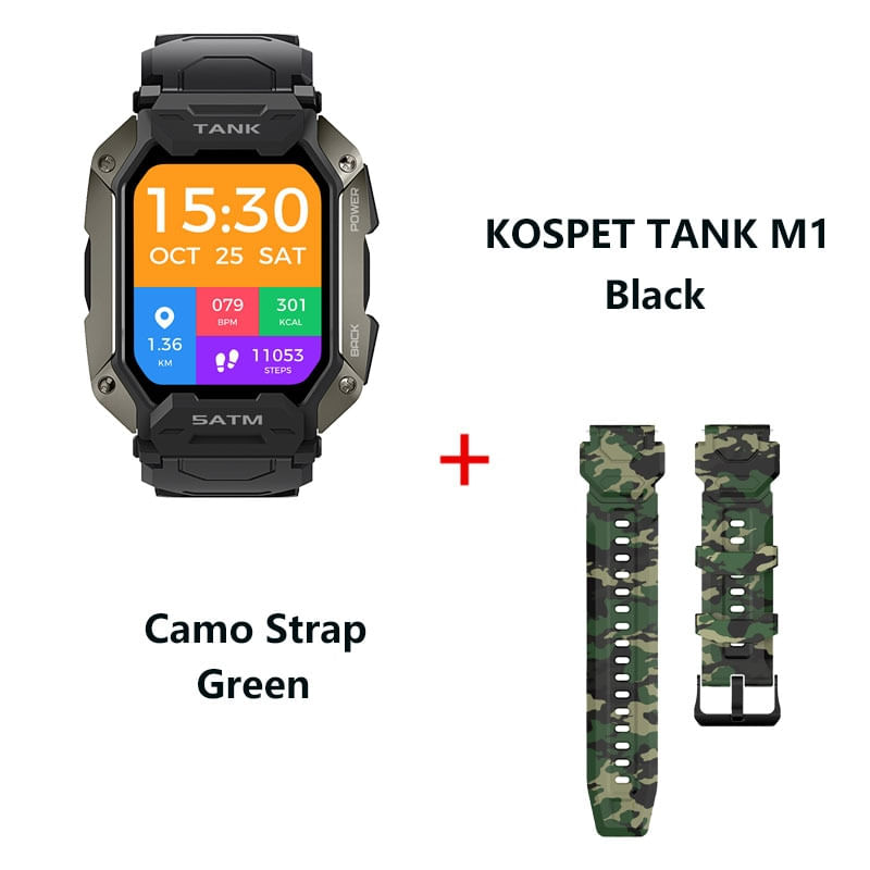 Reloj Inteligente Kospet Tank M1 Monitoreo de la Frecuencia Cardíaca TANKM1-BLGR